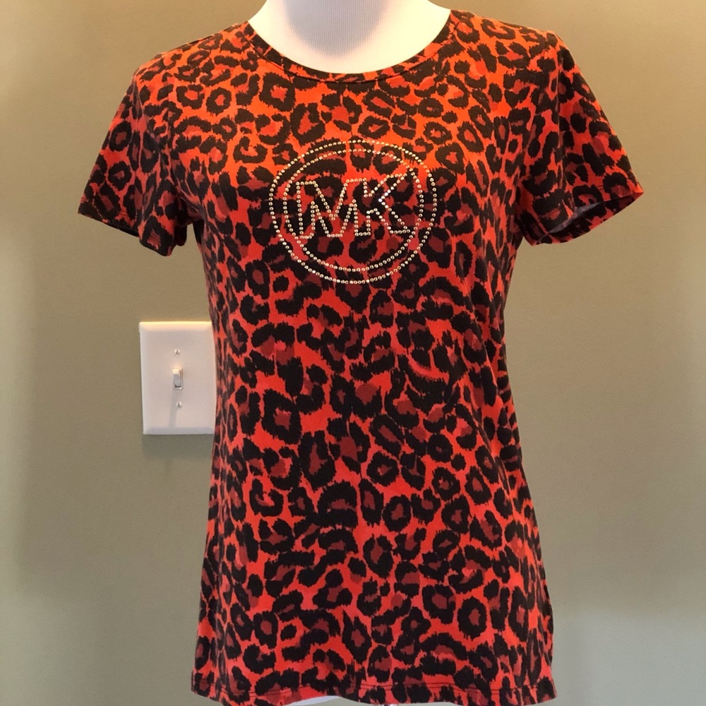 Michael Kors animal print embellished shirt!